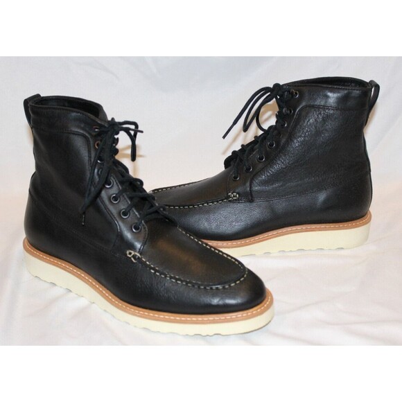 NISOLO MEN'S ALL WEATHER MATEO LEATHER BOOTS BLACK $260 NIB - Picture 5 of 9